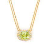 Sphene Aurora Necklace 18k gold handmade fine jewelry