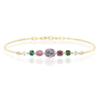 Spinel & Diamond Compass Bangle 14K gold stackable design