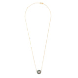 Tahitian Black Pearl & Diamond Constellation Necklace 18k gold handmade fine jewelry 2