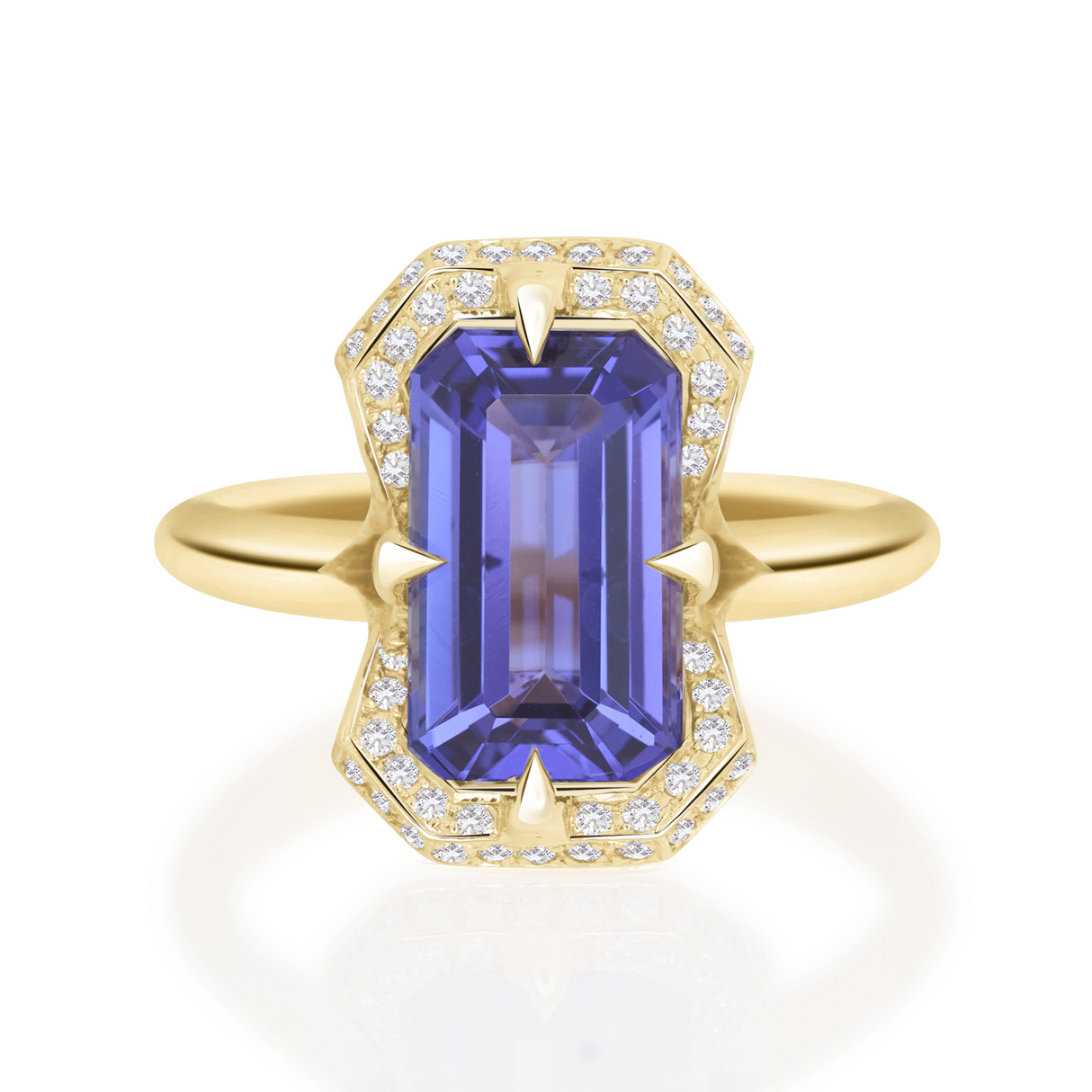 Tanzanite Aurora Ring 18K engagement ring