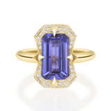 Tanzanite Aurora Ring 18K engagement ring