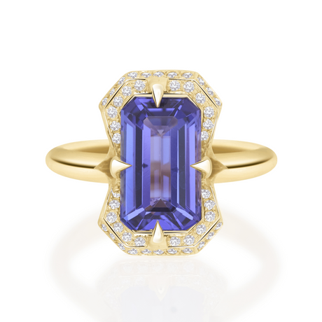 Tanzanite Aurora Ring 18K engagement ring