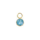 Teal Sapphire Hoop Charm