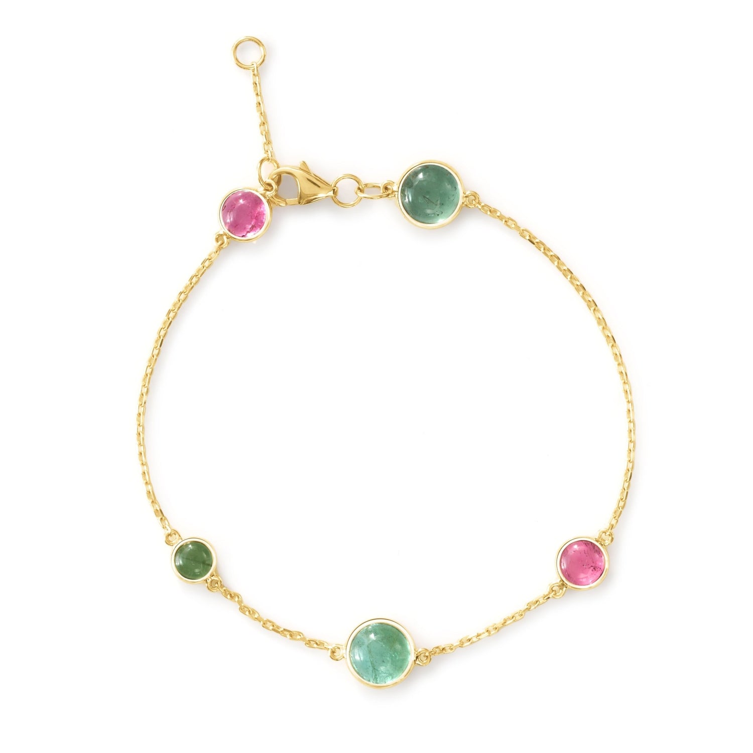 Tourmaline_Cabochon_Candy_Bracelet_18K_gold_stackable_design_handmade_fine_jewelry_1