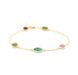 Tourmaline Cabochon Candy Bracelet 18k gold Stackable design 2