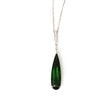 Tourmaline & Diamond Dewdrop Protection Necklace 18k gold handmade fine jewelry