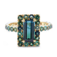 Tourmaline Moss Green Candy Ring 18k gold stackable ring