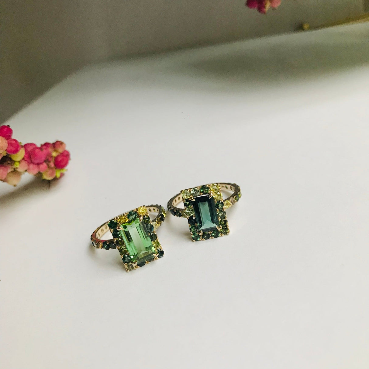 Tourmaline Moss Green Candy Ring