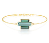 Tourmaline Rhythm Bar Supreme Bangle 18K gold stackable design
