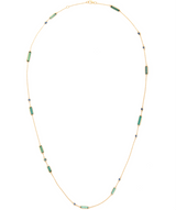 Tourmaline & Sapphire Candy Necklace 18k gold handmade fine jewelry