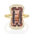 Tourmaline Supreme Aurora Ring 18k gold engagement ring