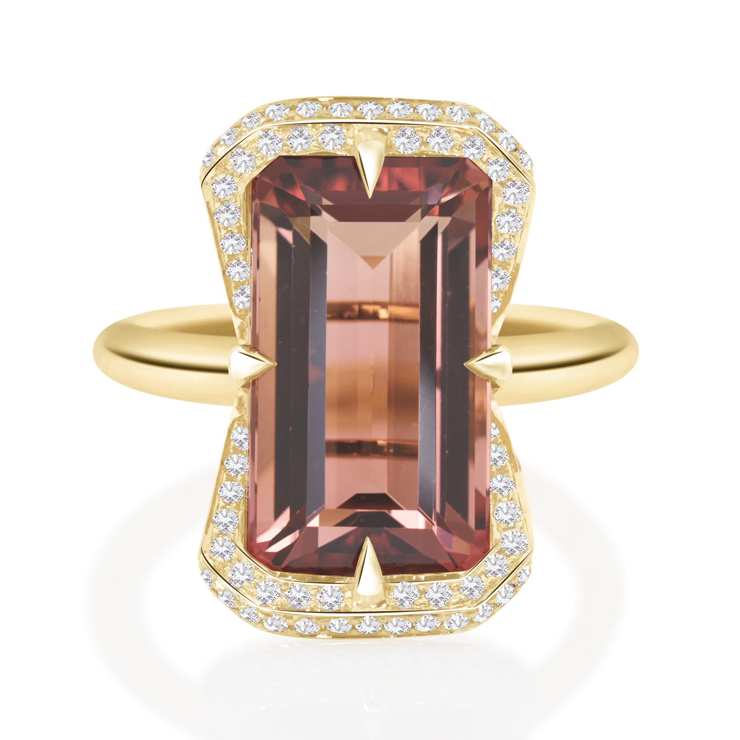 Tourmaline Supreme Aurora Ring 18k gold engagement ring
