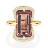 Tourmaline Supreme Aurora Ring 18k gold engagement ring