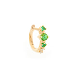 Gemstones & Diamond Starburst Hoops