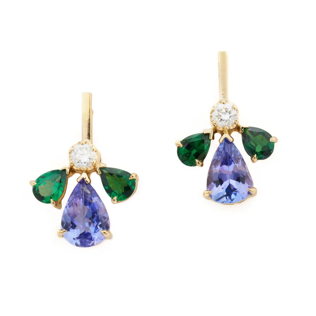 Tsavorite & Tanzanite Fauna Earrings