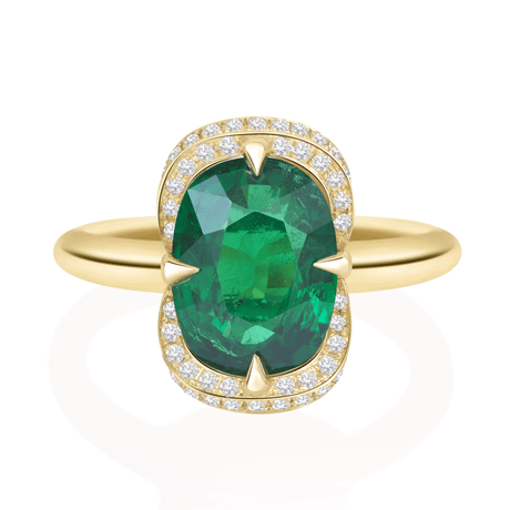 Tsavorite Aurora Ring 18K engagement ring