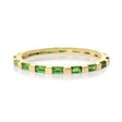 Tsavorite Baguette Infinity Ring 18k gold stackable ring