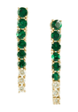 Tsavorite & Canary Diamond Dream Links Earrings 18K Gold Handmade Fine Jewelry