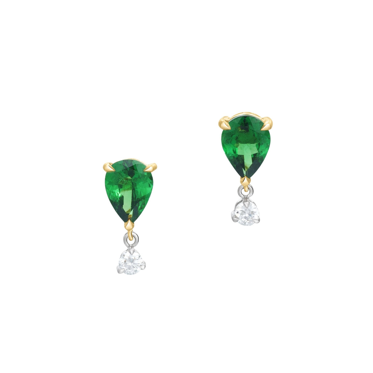 Tsavorite & Diamond Earrings