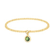 Tsavorite Drop Chain Rings 18K Stackable ring