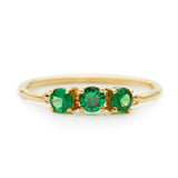 Tsavorite Flexi Ring 18k gold stackable ring