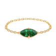 Tsavorite Marquise Supreme Chain Ring 18k gold Stackable ring