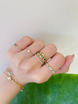 Tsavorite Orbit Ring