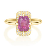 Unheated Magenta Sapphire Aurora Ring