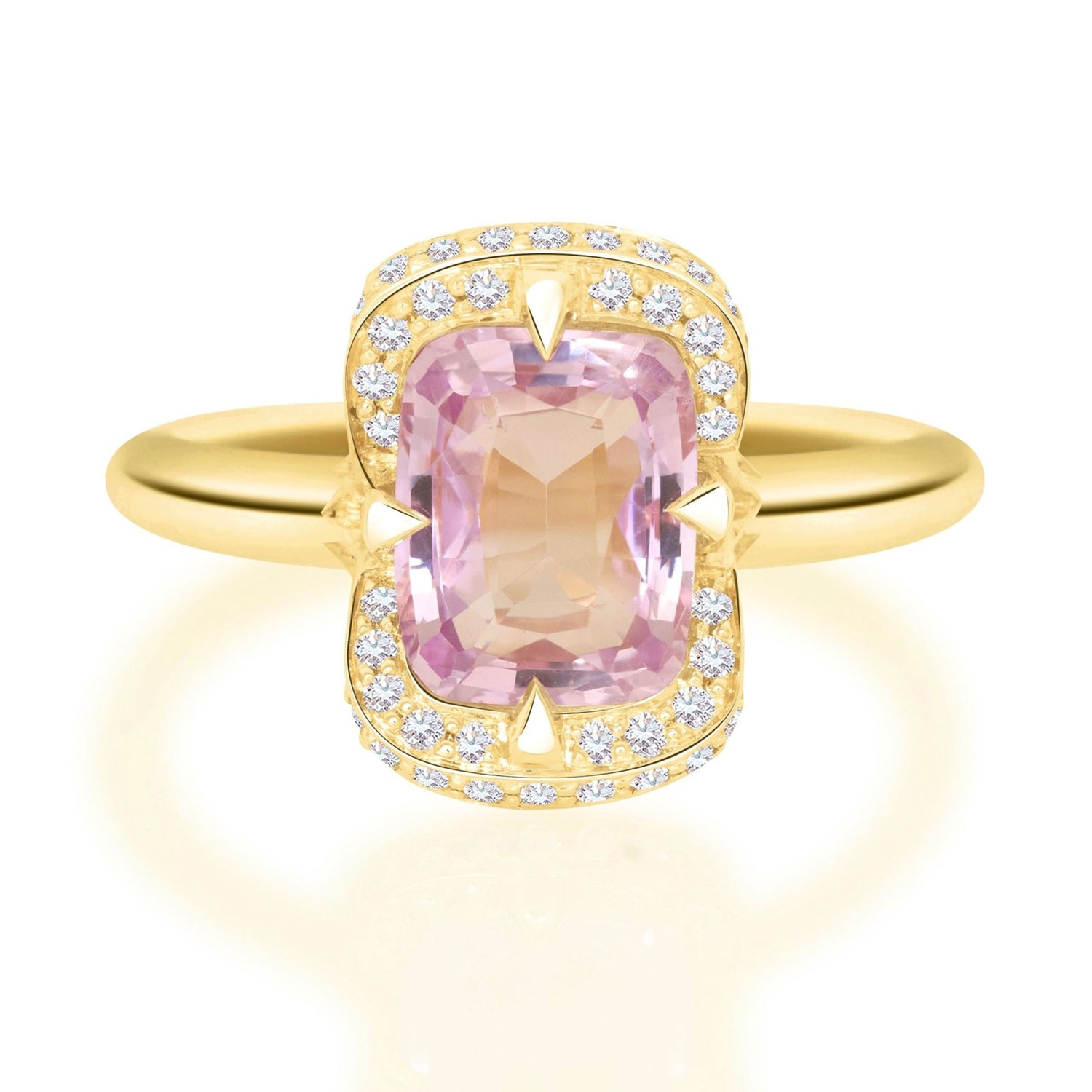 Unheated Pink Sapphire Aurora Ring