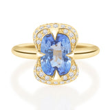 Unheated Sapphire Aurora Ring