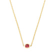 Vivid Spinel Petite Button Necklace  18K gold handmade fine jewelry