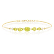 Vivid Yellow Chrysoberyl Compass Bangle 18k gold stackable design