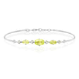 Vivid Yellow Chrysoberyl Platinum Compass Bangle Stackable design