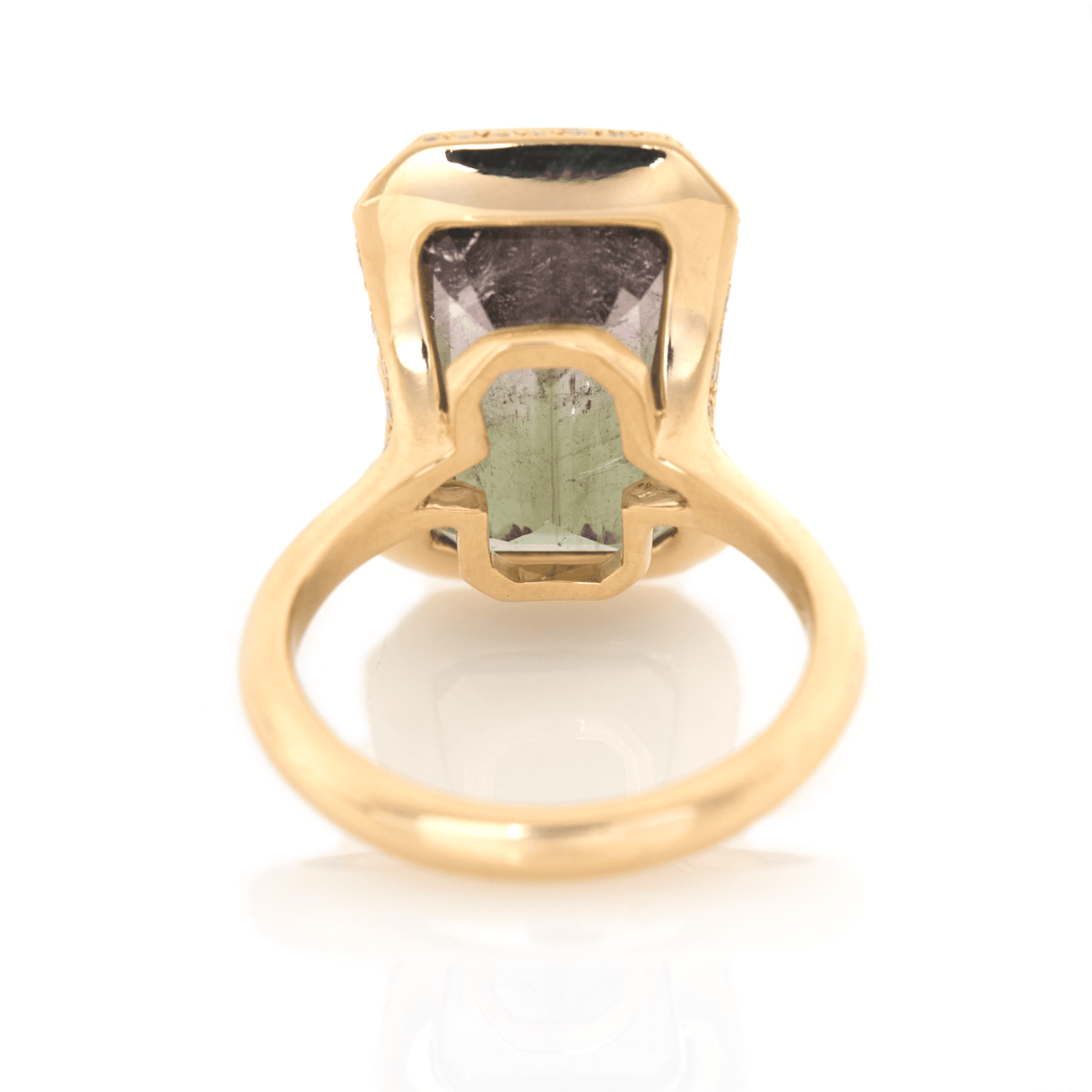 Watermelon Tourmaline Aurora Supreme Ring 18K engagement ring 2