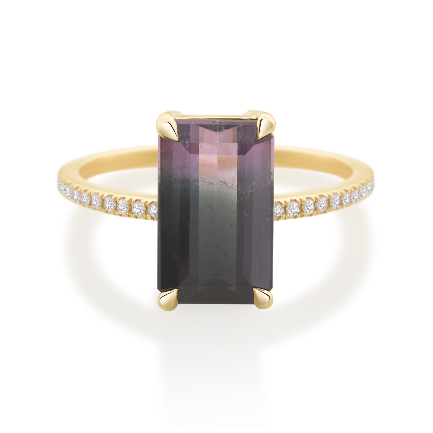 Watermelon Tourmaline & Diamond Protection Ring