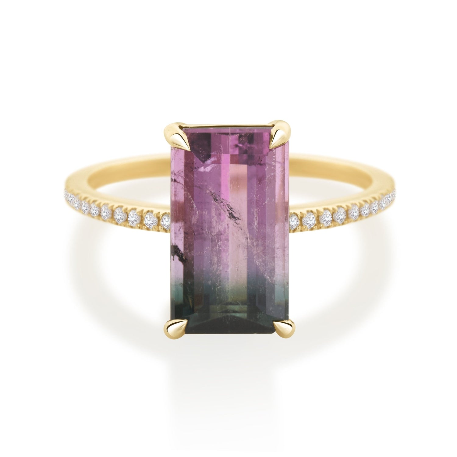 Lilac Watermelon Tourmaline Ring