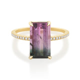 Lilac Watermelon Tourmaline Ring