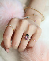 Lilac Watermelon Tourmaline Ring