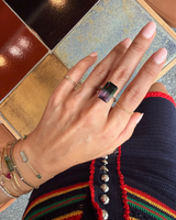 Watermelon_Tourmaline_Black_Diamond_Protection_Ring_2_18K_gold_engagement_ring on model 1