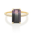 Watermelon Tourmaline & Diamond Protection Ring 18K engagement ring