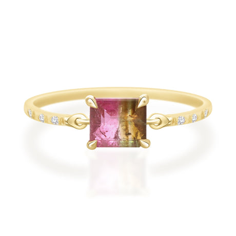 Watermelon_Tourmaline_Petite_Circle_Diamond_Ring_14K_gold_Stackable_Ring