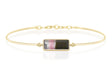 Watermelon Tourmaline Protection Bangle 18k gold Stackable design