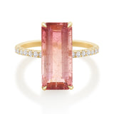Ombre Flamingo Pink Tourmaline Ring