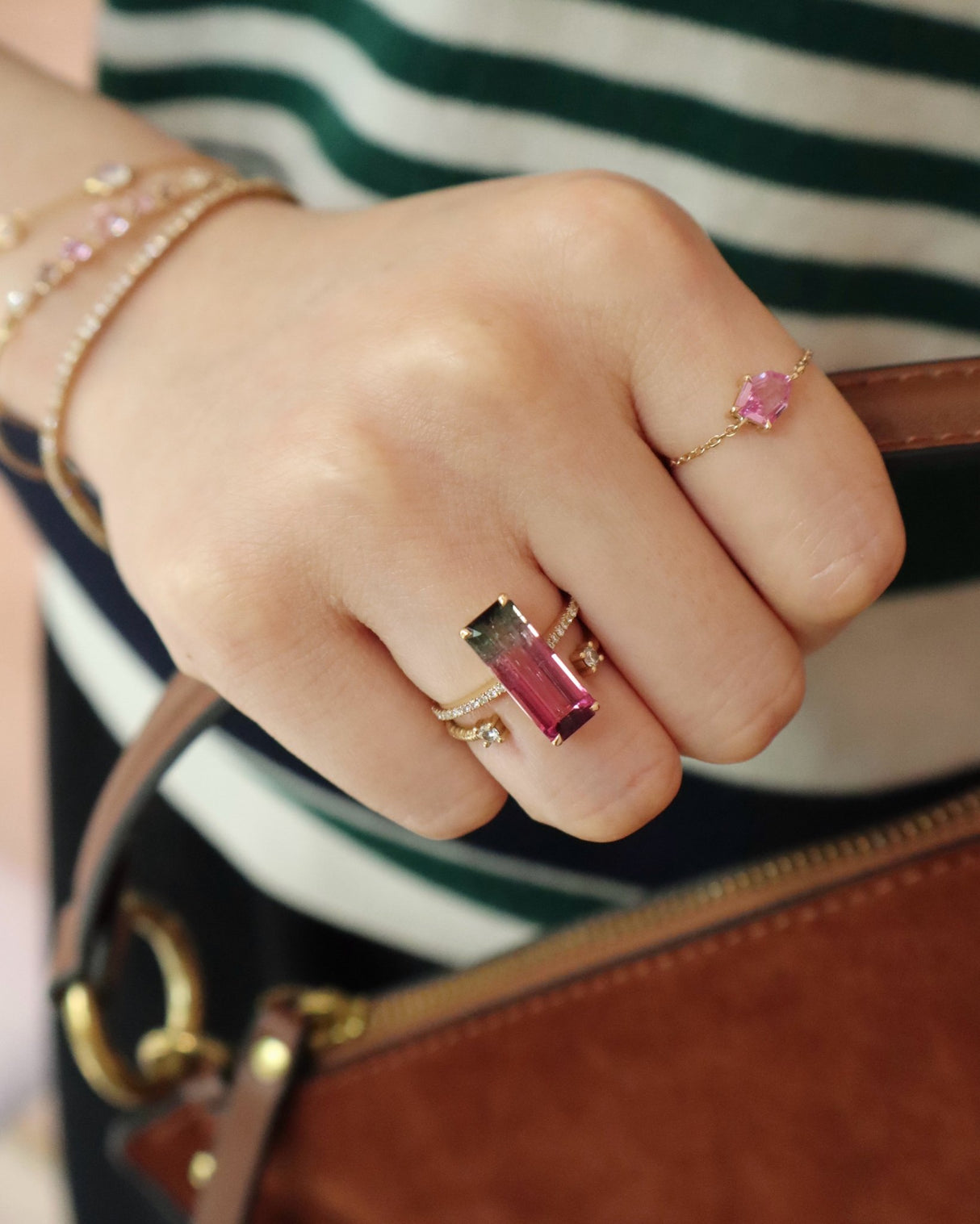 Classic Watermelon Tourmaline Ring