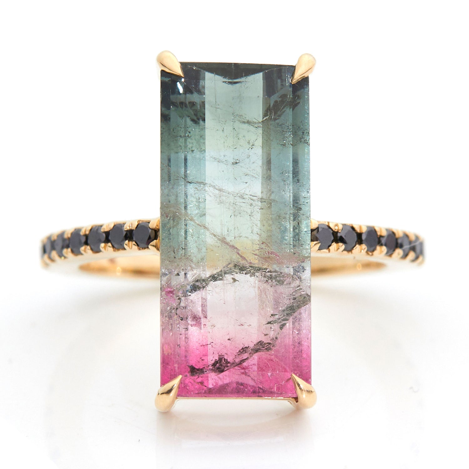 Watermelon Tourmaline Supreme Protection Bar Ring