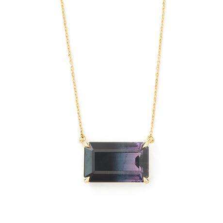 Watermelon Tourmaline Supreme Protection Pendant Necklace 18k gold Handmade fine jewelry 1