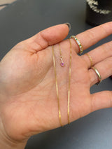 White Topaz Leya Necklace 18k gold handmade fine jewelry 2