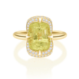 Yellow Chrysoberyl Aurora Ring 18K engagement ring