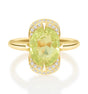 Yellow Chrysoberyl Aurora Ring 18k gold engagement ring