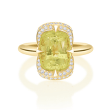 Yellow Chrysoberyl Aurora Ring